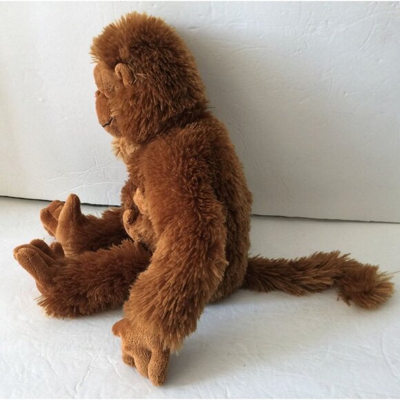 Gund Ookie Brown Mama Monkey with Baby Plush Stuffed Animal Soft Toy 31034 - Picture 7 of 7